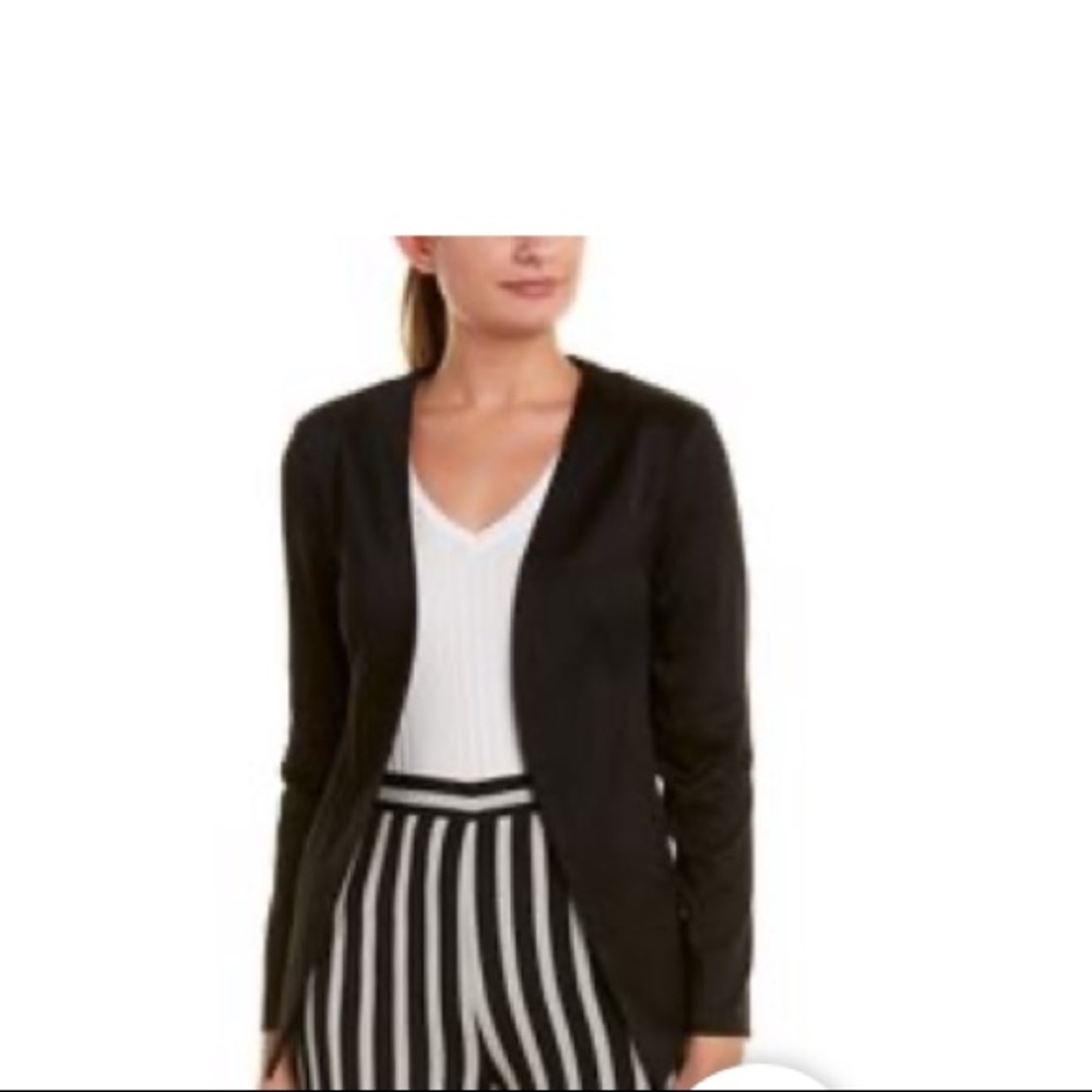 Lavender Brown draped blazer in black size large